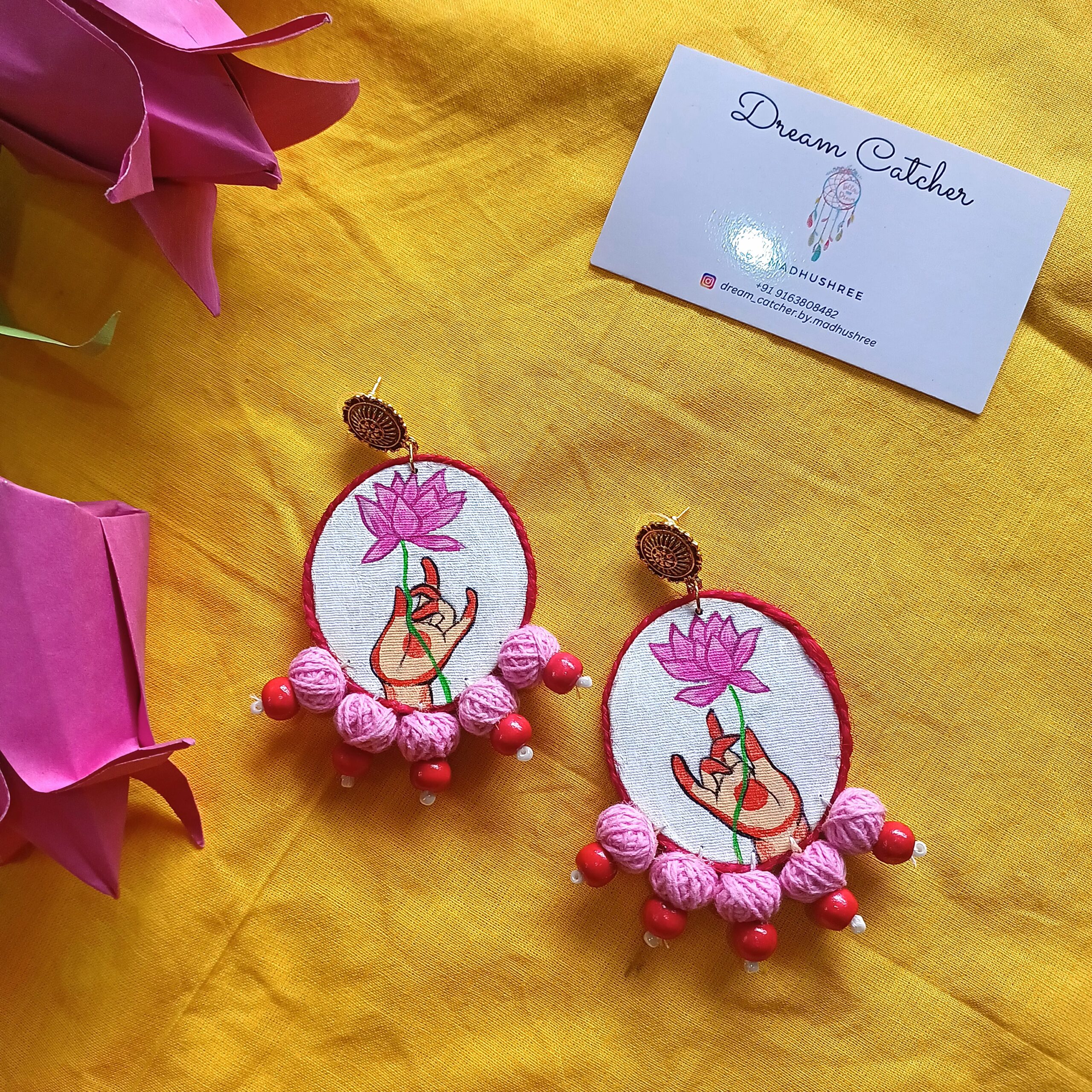 Bakul hand painted earrings - Image 2